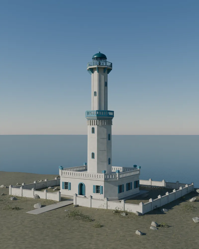 Rendu du phare de Punta Nador